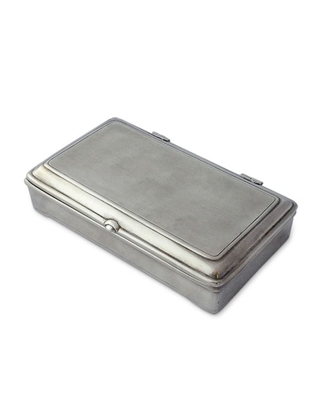 Rectangle Lidded Box with Leather Insert